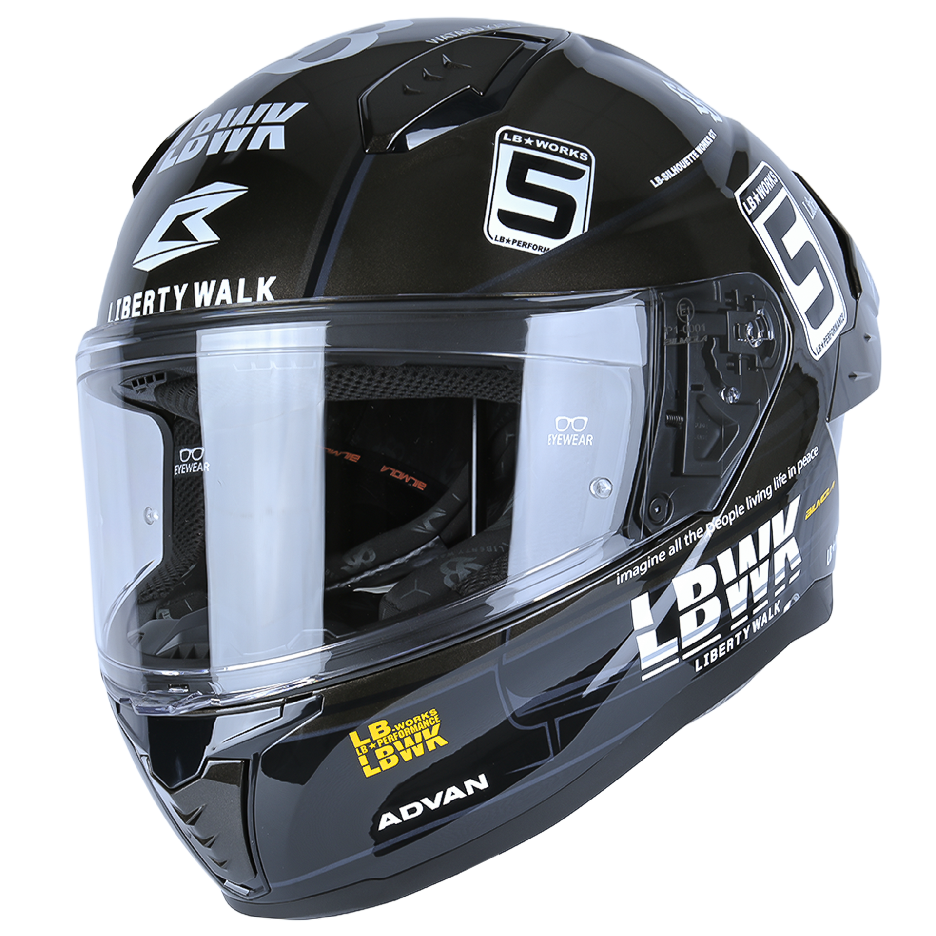Front Left Quarter View of Bilmola NexR Black R34 Motorcycle Helmet