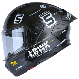 Left Side View of Bilmola NexR Black R34 Motorcycle Helmet