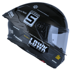 Right Side View of Bilmola NexR Black R34 Motorcycle Helmet