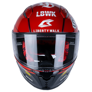 Front View of Bilmola NexR Red R34 Motorcycle Helmet